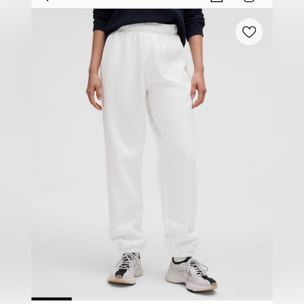 Lululemon scuba White Jogger Sweatpants size 4 nwot
